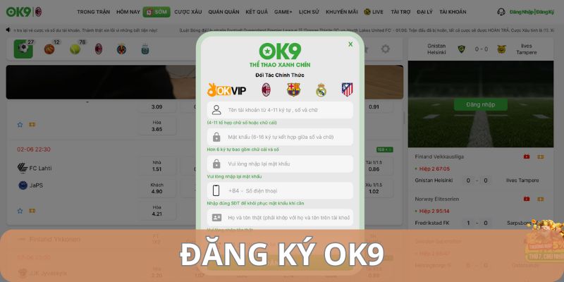 Chi tiết từng bước thao tác đăng ký OK9 cơ bản cho bạn mới